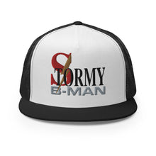 Load image into Gallery viewer, StormyBman Trucker Cap v2 (WHITE/BLACK)