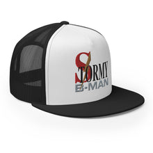 Load image into Gallery viewer, StormyBman Trucker Cap v2 (WHITE/BLACK)