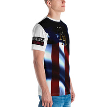 Load image into Gallery viewer, RELENTLESS AGGRESSION Men's AOP t-shirt (OLD GLORY)