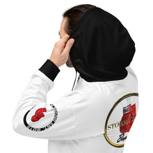 Load image into Gallery viewer, StormyBman: AOP Unisex Hoodie (WHITE/BLACK)