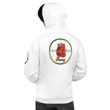Load image into Gallery viewer, StormyBman: AOP Unisex Hoodie (WHITE)
