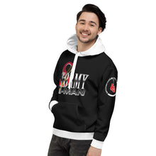 Load image into Gallery viewer, StormyBman: AOP Unisex Hoodie (BLACK/WHITE)