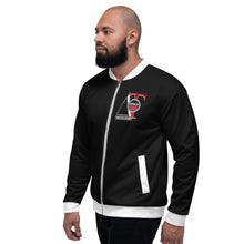 Load image into Gallery viewer, Drew Titan: AOP Unisex Bomber Jacket (Black)