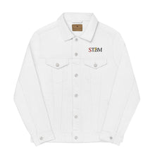 Load image into Gallery viewer, StormyBman Unisex denim jacket (White)