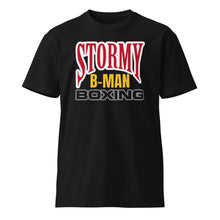 Load image into Gallery viewer, StormyBman: Cotton Crew Neck Unisex premium t-shirt (Black)