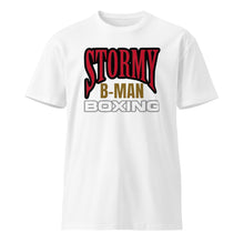 Load image into Gallery viewer, StormyBman: Cotton Crew Neck Unisex premium t-shirt (white)