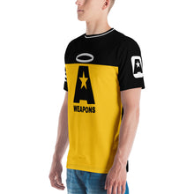 Load image into Gallery viewer, AWEAPONRY: A-WEAPONS AOP T-shirt (BLACK/YELLOW)