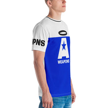 Load image into Gallery viewer, AWEAPONRY: A-WEAPONS AOP T-shirt (WHITE/BLUE)