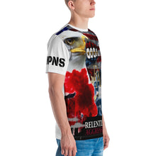Load image into Gallery viewer, AWEAPONRY: RELENTLESS AGGRESSION AOP T-shirt (WHITE)