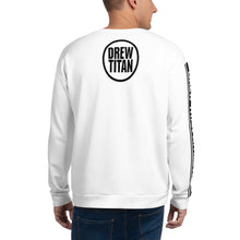 Load image into Gallery viewer, DREW TITAN: DT ATHLETICS AOP Sweatshirt (WHITE/BLACK)