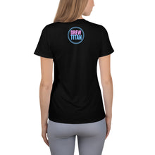 Load image into Gallery viewer, DREW TITAN: DT ATHLETICS WOMENS AOP T-shirt (BLACK/PINK)