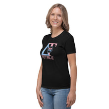 Load image into Gallery viewer, DREW TITAN: DT FITNESS Women's AOP T-shirt (BLACK/PINK)