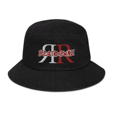 Load image into Gallery viewer, REFLECTION BEATDOWNZ: Denim bucket hat (DARK/RED)