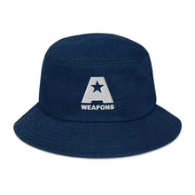 Load image into Gallery viewer, AWEAPONRY: A-Weapons Denim Bucket Hat (BLACK)