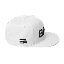 Load image into Gallery viewer, BFTB PURSE BID Snapback Hat (WHITE/BLACK)