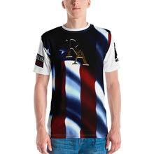 Load image into Gallery viewer, RELENTLESS AGGRESSION Men's AOP t-shirt (OLD GLORY)
