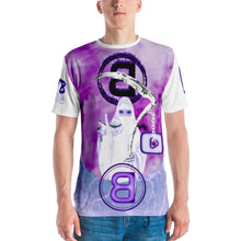 Load image into Gallery viewer, BFTB JUDGMENT DAY AOP T-SHIRT (WHITE/PURPLE)
