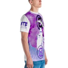 Load image into Gallery viewer, BFTB JUDGMENT DAY AOP T-SHIRT (WHITE/PURPLE)
