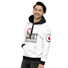 Load image into Gallery viewer, StormyBman: AOP Unisex Hoodie (WHITE/BLACK)

