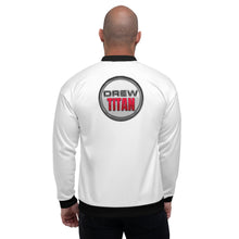 Load image into Gallery viewer, Drew Titan: AOP Unisex Bomber Jacket (White)
