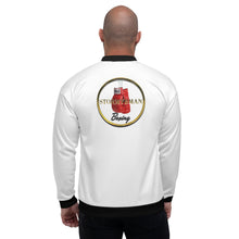 Load image into Gallery viewer, StormyBman AOP UnisexBomber Jacket (WHITE)
