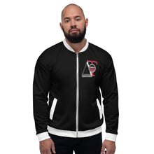 Load image into Gallery viewer, Drew Titan: AOP Unisex Bomber Jacket (Black)
