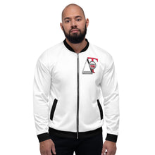 Load image into Gallery viewer, Drew Titan: AOP Unisex Bomber Jacket (White)
