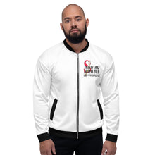 Load image into Gallery viewer, StormyBman AOP UnisexBomber Jacket (WHITE)
