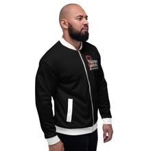 Load image into Gallery viewer, StormyBman AOP Unisex Bomber Jacket (BLACK)
