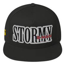 Load image into Gallery viewer, StormyBman Flat Bill Cap v2 (BLACK)
