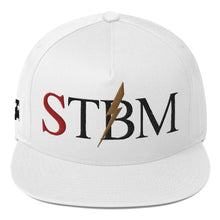 Load image into Gallery viewer, StormyBman: Flat Bill Cap v1 (WHITE)

