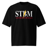 StormyBman Oversized Cotton Crew Neck heavyweight t-shirt v2 (Black)