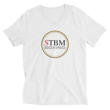 Load image into Gallery viewer, StormyBman: Unisex Cotton Short Sleeve V-Neck T-Shirt (WHITE)
