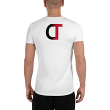 Load image into Gallery viewer, DREW TITAN: DT ATHLETICS AOP Men's Athletic T-shirt (WHITE/RED)
