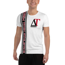 Load image into Gallery viewer, DREW TITAN: DT ATHLETICS AOP Men's Athletic T-shirt (WHITE/RED)

