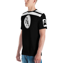 Load image into Gallery viewer, RELENTLESS AGGRESSION: BW AOP T-shirt (BLACK)
