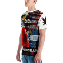Load image into Gallery viewer, AWEAPONRY: RELENTLESS AGGRESSION AOP T-shirt (WHITE)

