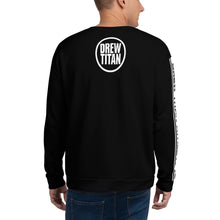 Load image into Gallery viewer, DREW TITAN: DT ATHLETICS AOP Sweatshirt (BLACK/WHITE)
