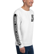 Load image into Gallery viewer, DREW TITAN: DT ATHLETICS AOP Sweatshirt (WHITE/BLACK)
