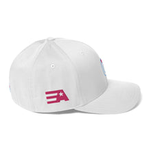 Load image into Gallery viewer, DREW TITAN: DT FITNESS WOMENS FLEXFIT CAP (WHITE/PINK)
