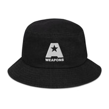 Load image into Gallery viewer, AWEAPONRY: A-Weapons Denim Bucket Hat (BLACK)
