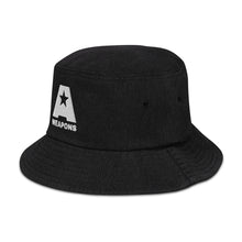 Load image into Gallery viewer, AWEAPONRY: A-Weapons Denim Bucket Hat (BLACK)
