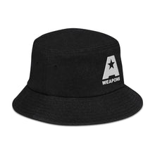 Load image into Gallery viewer, AWEAPONRY: A-Weapons Denim Bucket Hat (BLACK)
