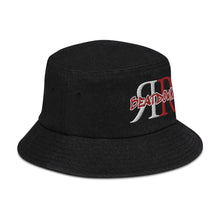 Load image into Gallery viewer, REFLECTION BEATDOWNZ: Denim bucket hat (DARK/RED)
