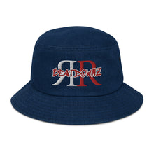 Load image into Gallery viewer, REFLECTION BEATDOWNZ: Denim bucket hat (DARK/RED)
