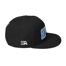 Load image into Gallery viewer, BFTB GRAVEYARD Snapback Hat (BLACK/BLUE)
