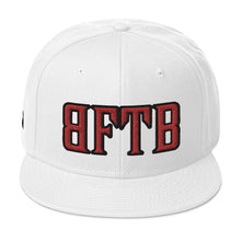 Load image into Gallery viewer, BFTB GRAVEYARD Snapback Hat (WHITE/RED)
