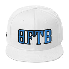 Load image into Gallery viewer, BFTB GRAVEYARD Snapback Hat (WHITE/BLUE)
