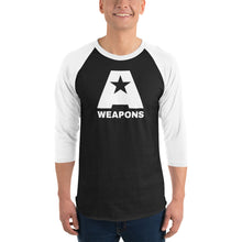 Load image into Gallery viewer, AWEAPONRY: A-Weapons 3/4 jersey shirt (WHITE/BLACK)
