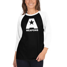 Load image into Gallery viewer, AWEAPONRY: A-Weapons 3/4 jersey shirt (WHITE/BLACK)
